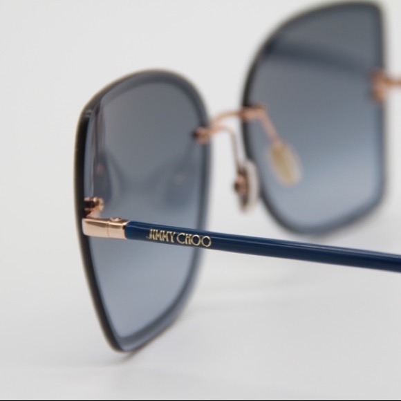 NEW JIMMY CHOO SUNGLASSES JIMMY CHOO LETI/S LKS BLUE WOMEN’S EYEWEAR JIMMY CHOO - Picture 5 of 11